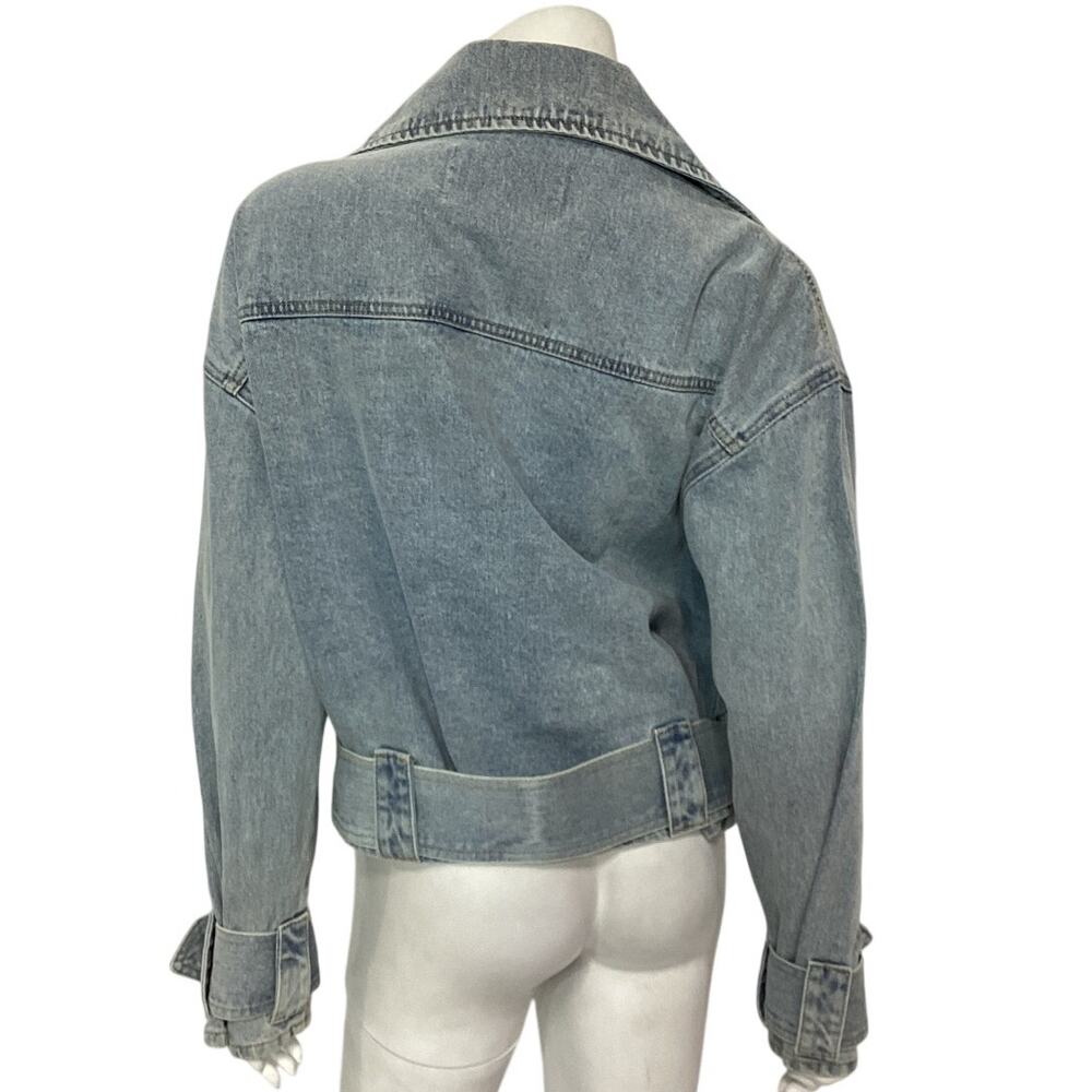 Ena Pelly Belted Mid Blue Wash Kiera Jacket Size AUS 10 / US 6 - Picture 3 of 4